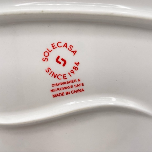 Solecasa  Old Country Roses Basket Ceramic Floral Oval Tray with Handles - Picture 6 of 8